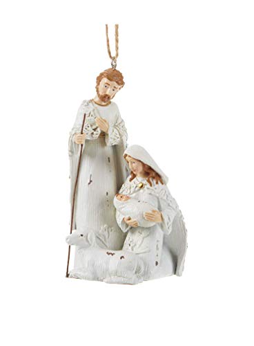 Delton 5740-1 Resin Nativity Family Ornament, 4-inch Height