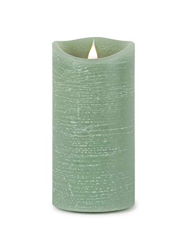 Melrose Wax, Plastic Simplux LED Designer Candle with 4 and 8-Hour Timer (7.75-inch Height, Green)