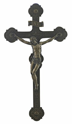 Unicorn Studio 20.5 Inch Cathedral Crucifix Decorative Wall Plaque, Bronze Color