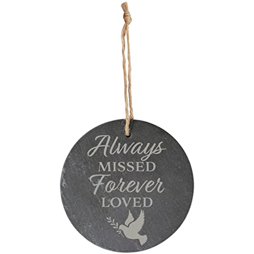 Carson Home 24517 Always Missed Slate Ornament, 4-inch Diameter