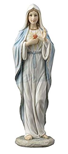 Unicorn Studio Immaculate Heart of Mary Statue - Virgin Mary The Blessed Mother Sculpture - Gift Boxed