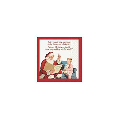 Design Design 624-09720 Christmas Cocktail Napkins, 9-inch Square (But I Heard Him Exclaim)