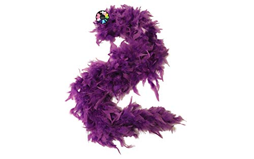 Midwest Design Touch of Nature 1-Piece Feather Turkey Flat Chandelle Boa for Arts and Crafts, 2-Yard, Plum
