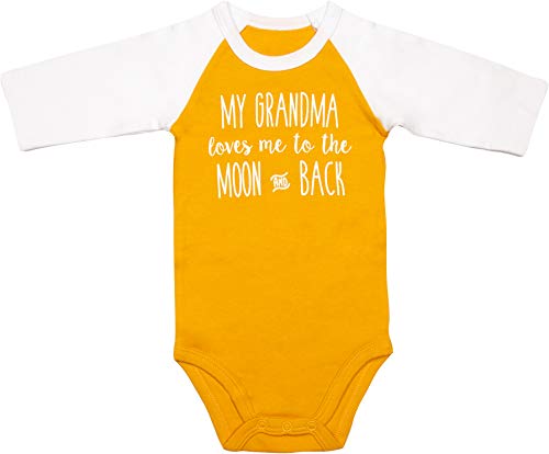 Pavilion Gift Company Baby Moon and Back-Yellow 6-12 Months 3/4 Sleeve Bodysuit