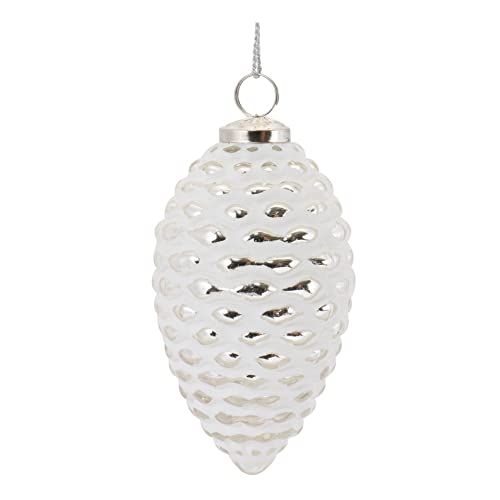Melrose 86871 Pine Cone Ornament, 6.25-inch Height, Glass