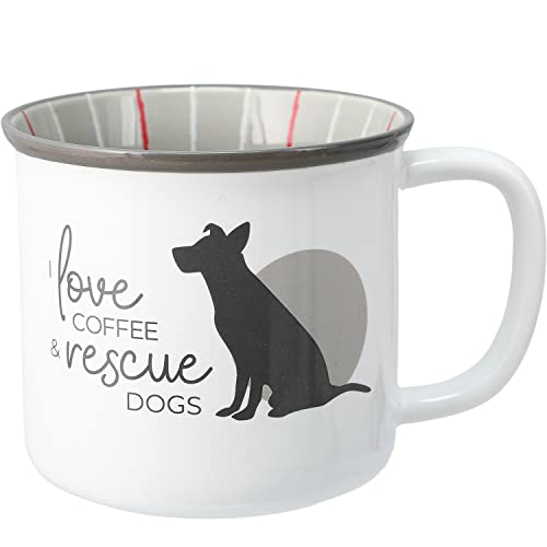 paviliongift I Love Coffee and Rescue Dogs Coffee Mug 18 oz