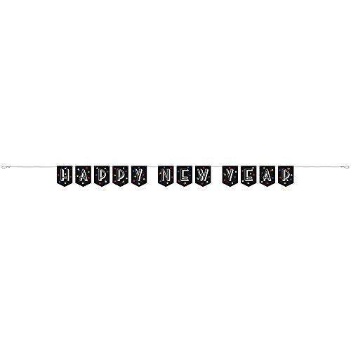 Unique Industries Neon Dots New Year Block Party Banner, 8 Ft.
