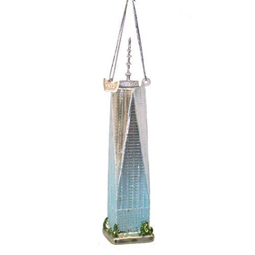 Kurt Adler Noble Gems Freedom Tower Ornament, 6.5-Inch