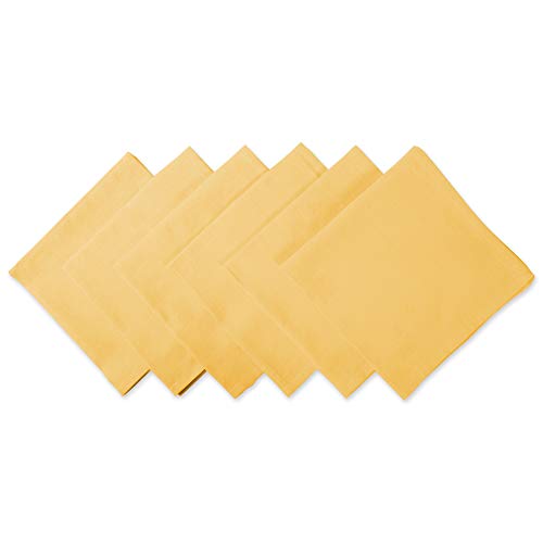 DII Design Solid Napkin Set Collection, 20x20, Yellow