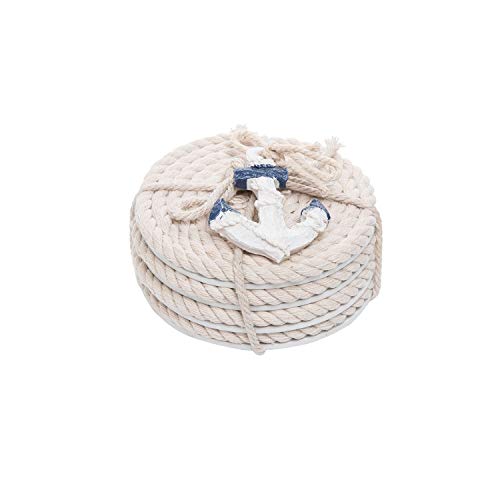 Beachcombers B22535 Cotton Rope Coasters, Set of 4, 2.17-inch High
