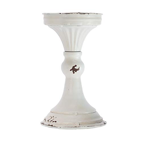 Blossom Bucket Tall Metal Pedestal Decoration, Multi-Color