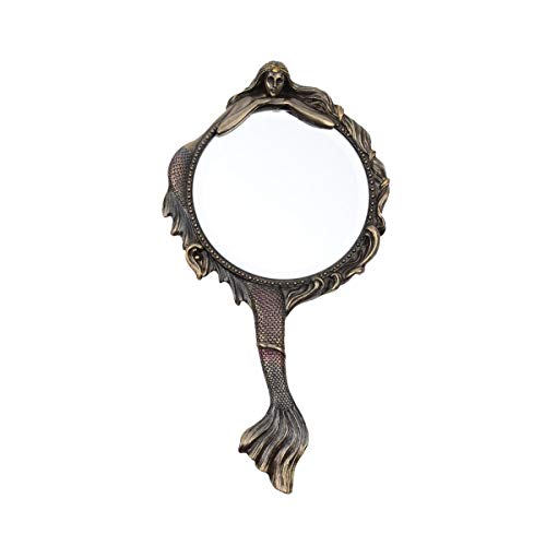 Unicorn Studios Vintage Style Hand Held Mermaid Vanity Mirror