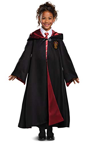 Disguise Harry Potter Gryffindor Robe Prestige Childrens Costume Accessory, Black & Red, Small (4-6)