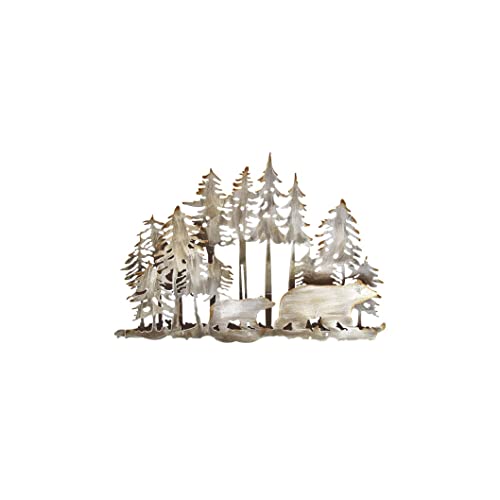 Ganz CB175846 Layered Forest and Bear Wall Decor, 17.25-inch Width