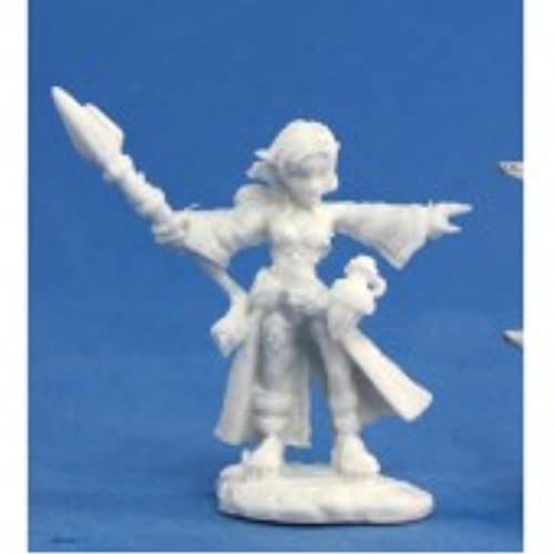 REAPER Miniatures Cassie, Gnome Wizard #77031 Bones Unpainted Plastic Figure