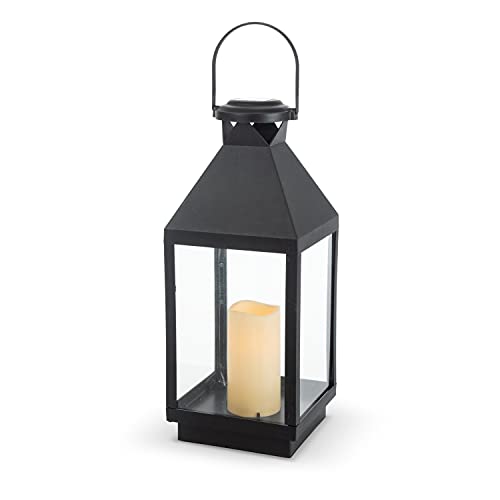 CWI Glass & Metal LED Solar Lantern