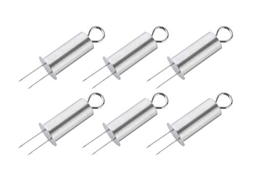 Tablecraft 123534 Stainless Steel Corn Holders, Set of 6, 3.5 x 1 x 0.75