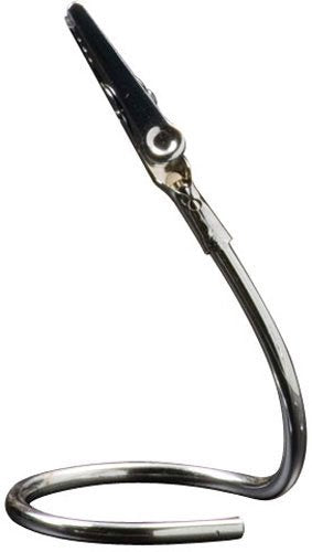 American Metalcraft SAC40 4" 'C' Swirly Alligator Clip Card Holder