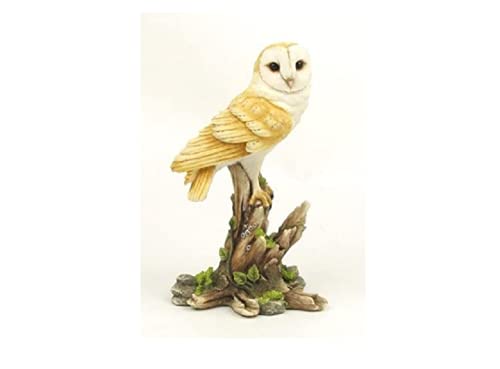 Unicorn Studio 5.13 Inch Sweet Barn Owl on Branch Decorative Figurine, Cream Color