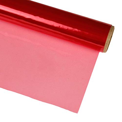 Hygloss Products, Inc Roll Cellophane Wrap for Crafts, Gifts, and Baskets 40 Inch x 100 Feet, 40-inches x 100-feet, Red