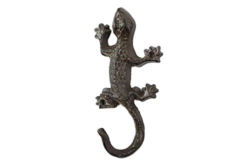 Hampton Iron Cast Iron Lizard Hook 6" - Wall Decor Hook - Iron Home Decoration