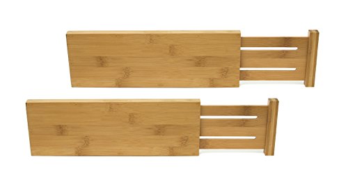 Lipper International Bamboo Dresser Drawer Dividers, Set of 2