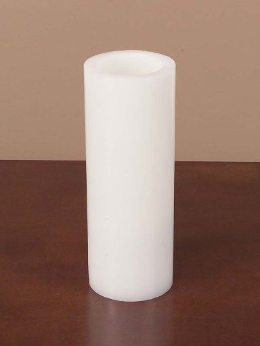 Melrose Pack of 6 Winter Frost White Flameless LED Wax Christmas Pillar Candles 8"