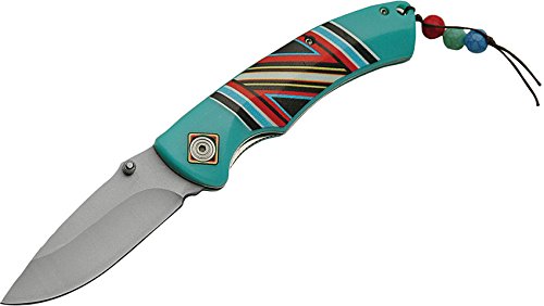 SZCO Supplies Native Stripe Folding Knife, Blue