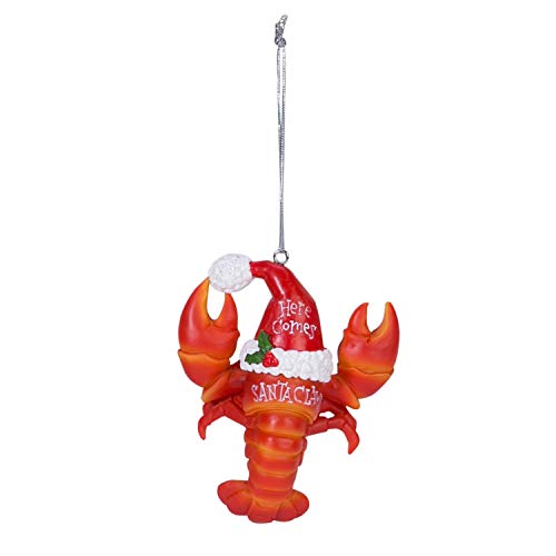 Beachcombers SS-BCS-04132 Santa Claws Lobster Ornament