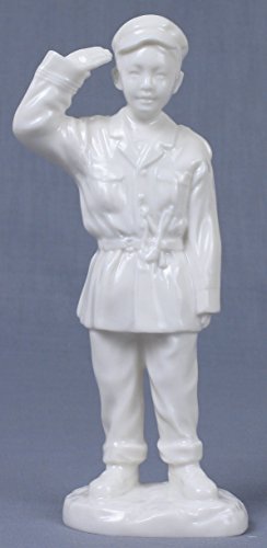 Unicorn Studio 6 Inch All White Porcelain Oriental Youth in Uniform Childhood Dream