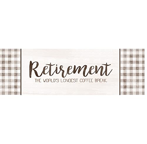 Carson Home 24849 Retirement Coffee Break Message Bar, 8.5-inch Width, Wood