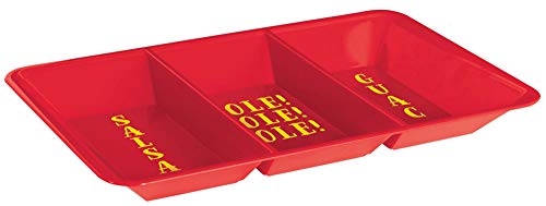 Amscan Fiesta Compartment Melamine Tray - 9 1/2" x14" | 1 Pc.