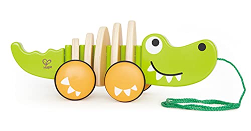 Hape Walk-A-Long Croc Toddler Wooden Pull Along Toy