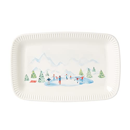 Lenox Profile Snow Day Rectangular Platter, 2.31, White