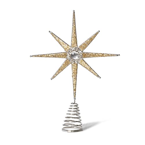 Park Hill Collection Holiday Splendor Art Deco Beaded Star Tree Topper