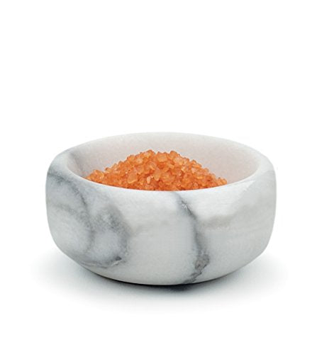 RSVP International Herb and Salt Bowl - White Marble - 1 Pack