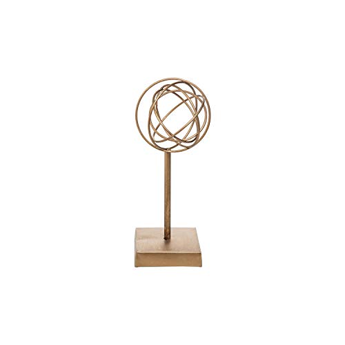 Foreside Home and Garden Gold Small Geometric Sphere Sculpture Decorative Table Top D√©cor, 22