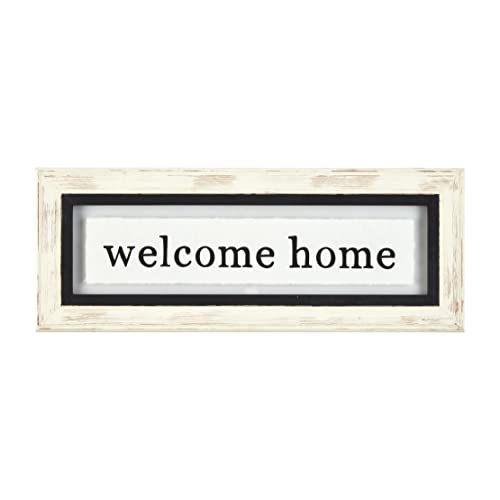 Mud Pie Welcome Home Glass Plaque, 32-inch