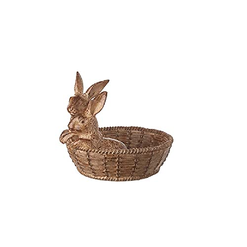 RAZ Imports 4209263 Bunnies in Basket Figurine, 9-inch Height, Resin
