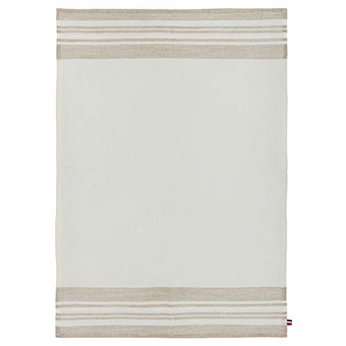 Coucke French 100% Linen Towel, Opale Lin, 20 by 30 Inches, Linen and Tan