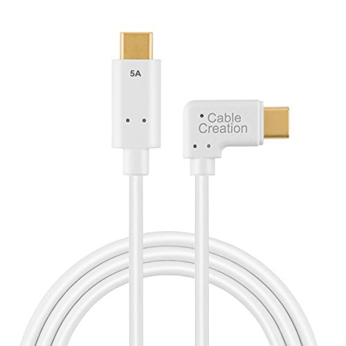 USB C to USB C Cable 100W, CableCreation 6ft USB C to C Cable 5A Fast Charge, Compatible with New MacBook(Pro), Chromebook Pixel, Galaxy S20 S10 S9, Note 10, 1.8M/ White