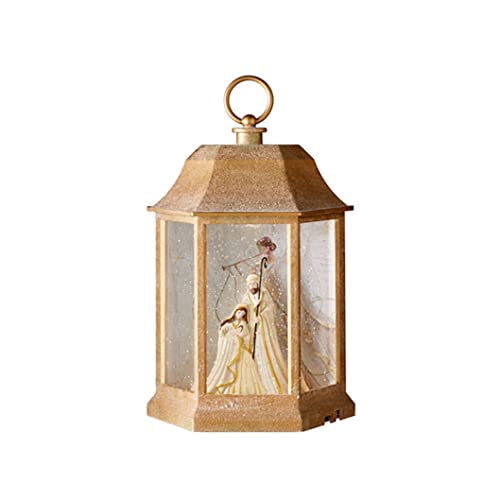 RAZ Imports 2022 Holiday Water Lanterns 10.75" Angel and Holy Family Lighted Water Lantern