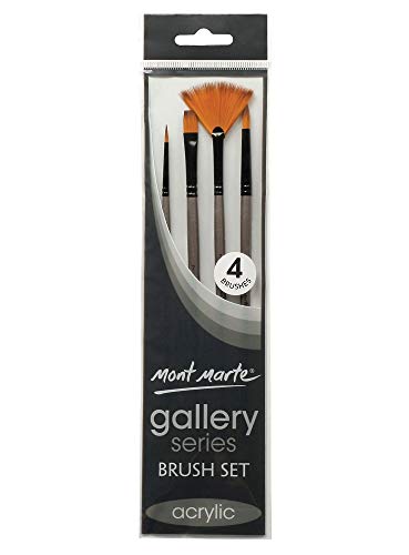 Mont Marte Gallery Series Brush Set Acrylic 4pce