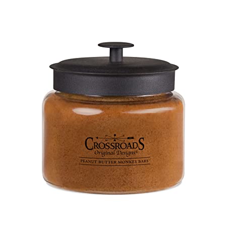 Crossroads Peanut Butter Monkey Bars Jar Candle, 64-Ounce, Paraffin Wax