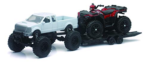 New Ray Toys Replica 4x4 Lifted Pickup Truck with Polaris Sportsman XP1000 ATV