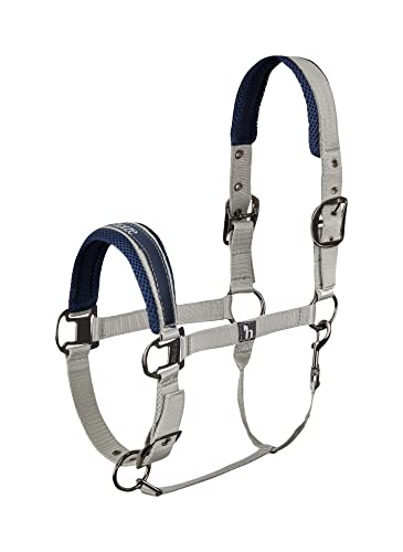 HORZE Wicklow Comfort Mesh Halter - Harbour Mist Gray - Horse