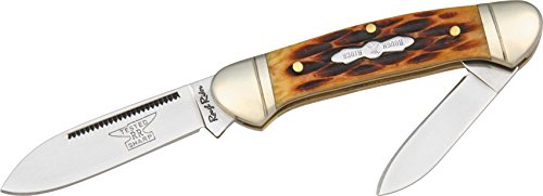 Blue Ridge Knives Rough Ryder Mini Canoe Amber Jigged