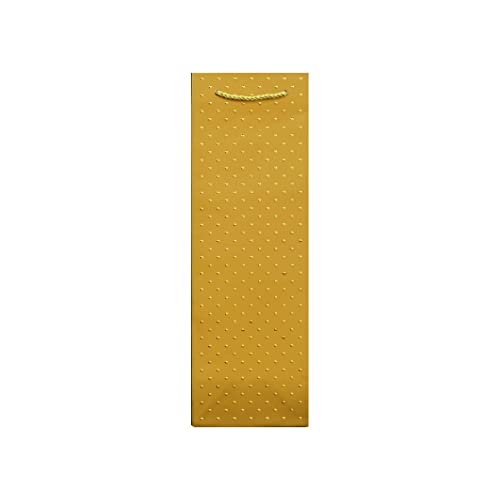 Design Design Wine Bottle Tote Bag (Gold Swiss Dots)
