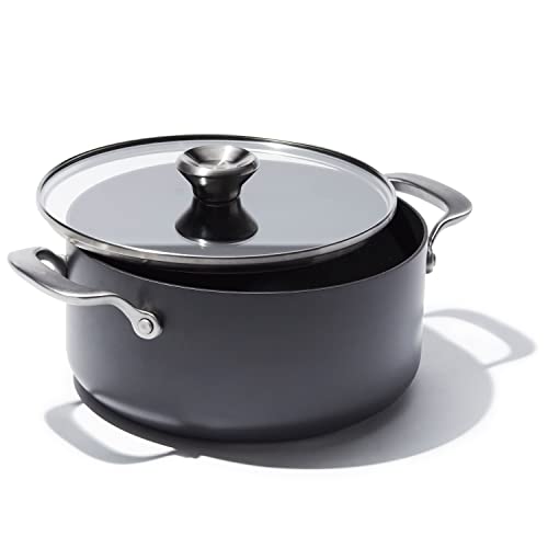Cookware Company OXO Professional Hard Anodized PFAS-Free Nonstick, 5QT Stock Pot with Lid, Induction, Diamond reinforced Coating, Dishwasher Safe, Oven Safe, Black