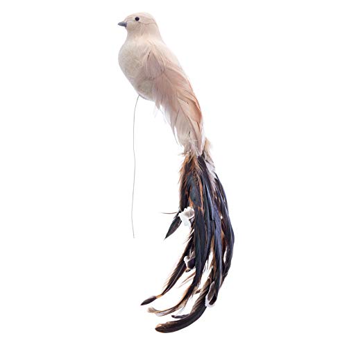 Melrose 15" White and Gray Bird Contemporary Tabletop Decor